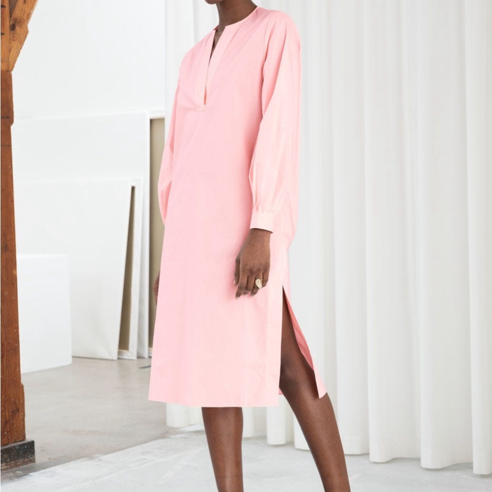 & Other Stories Cotton kaftan midi dress